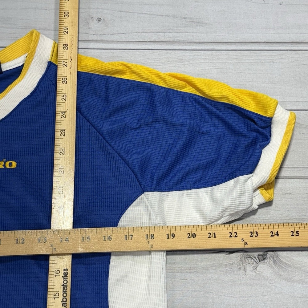 Umbro Shirt Mens S Blue Yellow Soccer Football Team Training Jersey Top VTG 90s - Picture 5 of 7